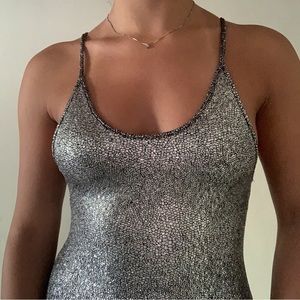 Silver Metallic Bodysuit